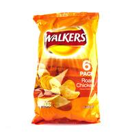 walkers roast chicken crisps 6 pack