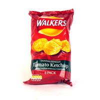 Walkers Tomato Ketchup Crisps 6 Pack