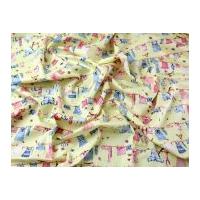 washing line print combed cotton poplin dress fabric lemon