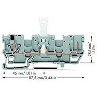 WAGO 769-212 1-conductor/1-pin Disconnect Carrier Block 2 Jumper P...