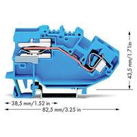 WAGO 782-613 1-conductor N-disconnect Terminal Block Blue 25pk