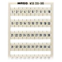 WAGO 209-566 WSB Quick Marker Horizontal (1-50) 2ea White 5pk