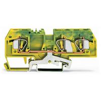 wago 282 687 8mm 3 conductor ground terminal block green yellow aw