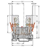 WAGO 769-229/281-413 2-pin LED Carrier Terminal Block Right Anode ...