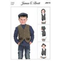 waistcoat in james c brett twisted fashion yarn jb419