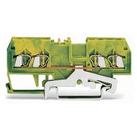 WAGO 279-837 4 Conductor Through Terminal Block Green-yellow AWG28...