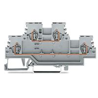 WAGO 279-501 L/L Double Deck 4-Cndtr. Through Terminal Block Grey ...