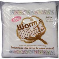 Warm & White Cotton Batting-Full Size 90X 96 207777