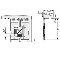 WAGO 2092-3601 3-4 Pin 7.5mm Pitch picoMAX Grip Plate Pk100