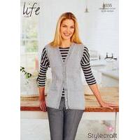 Waistcoat in Stylecraft Life 4 Ply (8935)