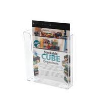 Wall-Mounted Literature Holder A5 Portrait Clear with Single Pocket