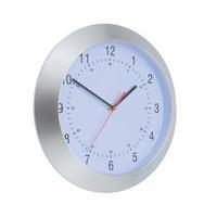 Wall Clock 300mm with Coloured Case Silver 2120i-SV