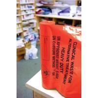 Waste Bags Clinical Heavy Duty Capacity 12kg 90 Litres Orange 1 x Roll