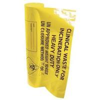 Waste Bags Clinical Heavy Duty Capacity 12kg Yellow Pack of 50 Bags
