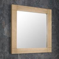 Wall Hung 60cm by 60cm Square Solid Oak Hand Crafted Mirror