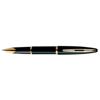 Waterman Carene Black Lacquer Ball Pen with Gold Plated Trim