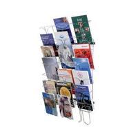 Wall Mounted Literature Holder Chrome with 7 Pocket DE78945