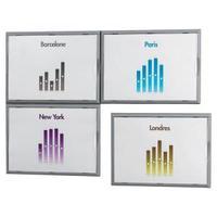 Wall Mounted Information Display with 4 Pockets and 3 Varieties