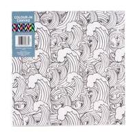 Waves Colour-In Canvas