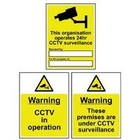 warning cctv in operation sign pvc 300 x 400mm