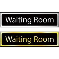 waiting room sign pol 200 x 50mm