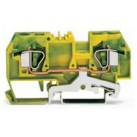 wago 282 907 8mm 2 conductor ground terminal block green yellow aw