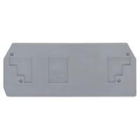 WAGO 283-325 2.5mm 2-conductor Front Entry End Plate Grey 50pk