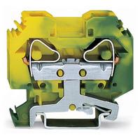 WAGO 283-107 12mm 2-conductor Ground Terminal Block Green-yellow A...