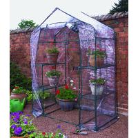 Walk-In Mini Greenhouse & Shelving by Kingfisher