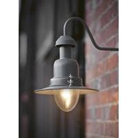 Wall Mounted Fishing Light in Charcoal (Mains) by Garden Trading