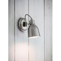 walton wall light in satin nickel mains by garden trading