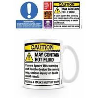 Warning May Contain Hot Fluid Ceramic Mug