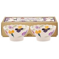 wallflower set of 2 small fluted bowls boxed