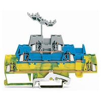 WAGO 280-547 5mm Triple Deck Trm. Block Green-yellow, Blue, Grey A...