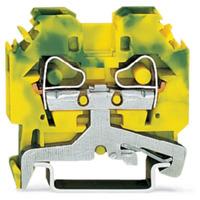 wago 282 107 8mm 2 conductor ground terminal block green yellow aw