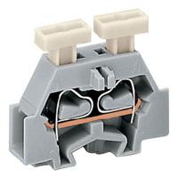 WAGO 261-313/341-000 2-Cndtr. 2 Push Btn. Snap-in T-Block L Grey A...