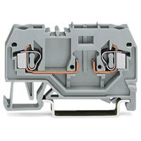 WAGO 281-916 6mm 2-conductor Carrier Terminal Block Grey AWG 28-12...