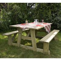 waltons 6ft folding pressure treated picnic bench