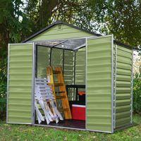 waltons 6 x 5 green skylight plastic shed free floor