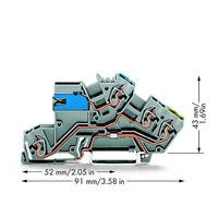 WAGO 775-641 Multilevel Terminal Block NT/L/PE & N-disconnect Slid...