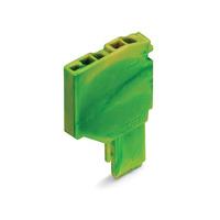 wago 2020 167 1 conductor base module end plate green yellow