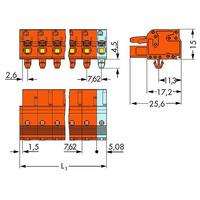 WAGO 2231-702/008-000 Female Snap-in 2P Pitch 7.62 mm Push-button ...