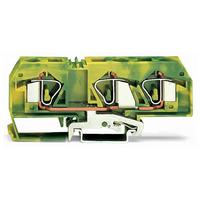 WAGO 283-677 12mm 3-conductor Ground Terminal Block Green-yellow A...