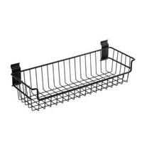 Walltech Walltech Wall Mountable Black Basket (W)46cm (L)13 cm