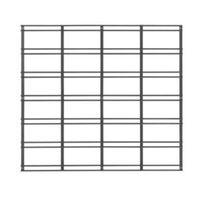 Walltech Wall Mountable Black Grid (W)53.4cm (L)48.3 cm