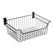 Walltech Wall Mountable Black Basket (W)46cm (L)19 cm