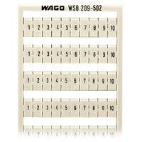 WAGO 209-502 WSB Quick Marker Horizontal (1-10) 10ea White 5pk