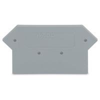 wago 281 316 3mm end and intermediate plate grey 100pk