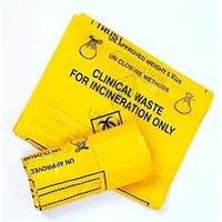 Waste Bags Clinical Heavy Duty Capacity 8kg 90 Litres Yellow (1 x Roll of 50 Bags)