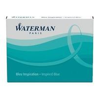 Waterman Ink Cartridge Refills Standard (Blue) Pack of 8
